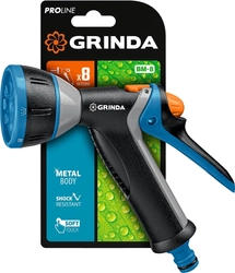 GRINDA  BM-8, 8 режимов, курок сзади, металлический с TPR, поливочный пистолет, PROLine (8-427339) 8-427339_z02