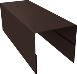Планка П-образная заборная 20 Grand Line 0,4 ПЭ двухсторонний с пленкой RAL 8017 шоколад (2,5м) GL 657571