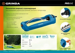 GRINDA  RO-18, 18 форсунок, ударопрочный пластик, веерный распылитель, PROLine (429345) 429345