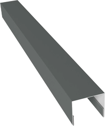 Планка П-образная заборная 24 Grand Line 0,45 ПЭ с пленкой RAL 7005 мышино-серый (3м) GL 532978