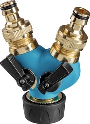 GRINDA  BS-1, диаметр 3/4″ - 1″, двухканальный, с внутренней резьбой, из латуни, оцинкованный, поливочный распределитель, PROLine (426112) 426112_z01