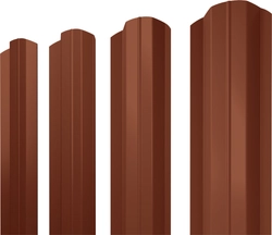 Штакетник М-образный B фигурный Grand Line 0,5 Сатин матовый RAL 8004 терракота GL 805352