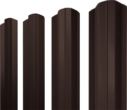 Штакетник М-образный B фигурный Grand Line 0,5 PurPro матовый RAL 8017 шоколад GL 805334