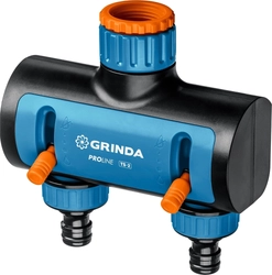 GRINDA  TS-2, двухканальный 3/4″ - 1″ с внутренней резьбой, соединитель с внешней резьбой 3/4″ - 1, поливочный распределитель, PROLine (8-426312) 8-426312_z02