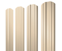 Штакетник Твин фигурный Grand Line 0,45 Drap ТХ RAL 1015 светлая слоновая кость GL 649841