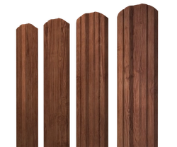 Штакетник Твин фигурный Grand Line 0,45 Принт Премиум Рябина насыщенная Фреш TwinColor GL 726301