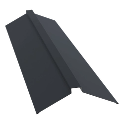 Планка конька плоского 150х40х150 Grand Line 0,45 Drap ТР RAL 7024 мокрый асфальт (3м) GL 691293