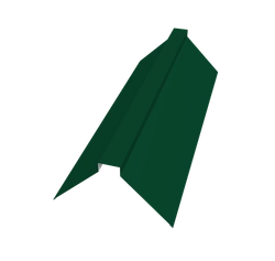 Планка конька плоского 175х50х175 Grand Line 0,5 Сатин с пленкой RAL 6005 зеленый мох (3м) GL 488155