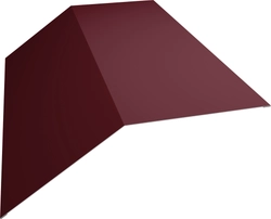 Планка конька плоского 190х190 Grand Line 0,45 Drap RAL 3005 красное вино (2м) GL 470637