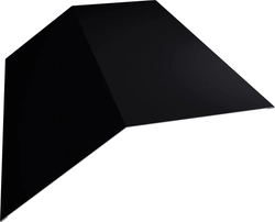 Планка конька плоского 190х190 Grand Line 0,45 ПЭ с пленкой RAL 9005 черный (2м) GL 470791