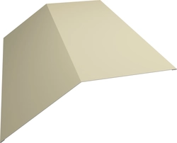 Планка конька плоского 190х190 Grand Line 0,45 ПЭ с пленкой RAL 1014 слоновая кость (3м) GL 470869