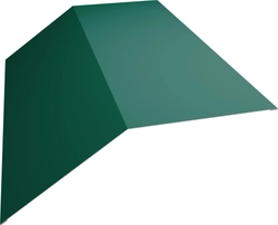 Планка конька плоского 190х190 Grand Line 0,45 ПЭ с пленкой RAL 6005 зеленый мох (2м) GL 471006