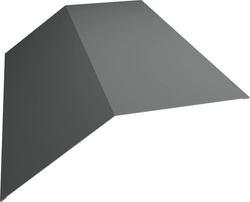Планка конька плоского 190х190 Grand Line 0,45 ПЭ с пленкой RAL 7005 мышино-серый (3м) GL 471038