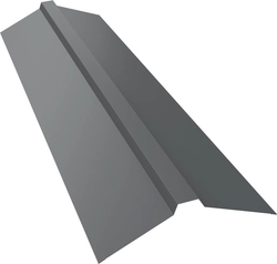 Планка конька прямоугольного 115х30х115 Grand Line 0,7 ПЭ с пленкой RAL 7004 сигнальный серый (3м) GL 647523