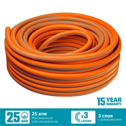 GRINDA  FLEX 3, 1/2″, 25 м, 25 атм, из термоэластопласта, трёхслойный, армированный, гибкий, поливочный шланг, PROLine (429008-1/2-25) 429008-1/2-25