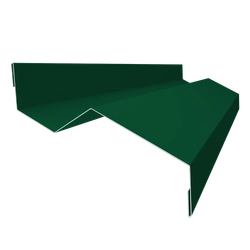 Планка примыкания внакладку 25х17х35х17 Grand Line 0,45 ПЭ двухсторонний с пленкой RAL 6005 зеленый мох (3м) GL 649531