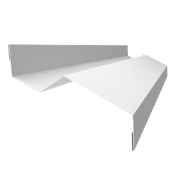 Планка примыкания внакладку 25х17х35х17 Grand Line 0,5 ПЭ с пленкой RAL 9003 сигнальный белый (2м) GL 751512