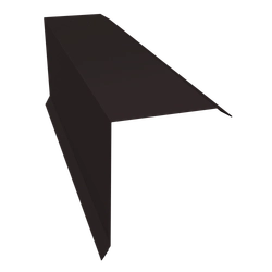 Планка торцевая 150х100 Grand Line 0,5 Velur RAL 9005 черный (2м) GL 593475