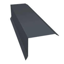Планка торцевая 80х100 Grand Line 0,7 ПЭ с пленкой RAL 7024 мокрый асфальт (3м) GL 466905