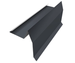 Планка торцевая для шифера Grand Line 0,45 ПЭ с пленкой RAL 7024 мокрый асфальт (2м) GL 654926