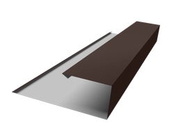 Планка торцевая страховочная Grand Line 0,7 ПЭ с пленкой RAL 8017 шоколад (3м) GL 494982
