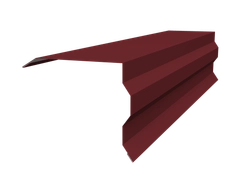 Планка торцевая фигурная 100х85 Grand Line 0,5 Сатин с пленкой RAL 3005 красное вино (2м) GL 494776
