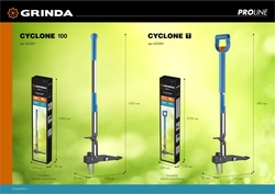 GRINDA  CYCLONE-T, длина 980 - 1170 мм, алюминиевый корпус, пластиковая D-образная рукоятка, телескопический удалитель сорняков, PROLine (423203) 423203
