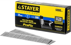 STAYER гвозди тип 300 (47/J/F), 25 мм, калибр 18GA. 5000 шт. (31530-25) zb  31530-25
