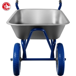 ЗУБР  ПТ-300, 110 л, 240 кг, двухколесная, оцинкованная сталь, строительная тачка, Профессионал (39911) 39911_z01