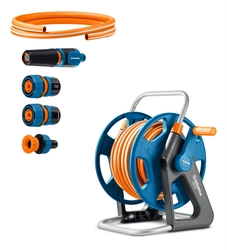 GRINDA HRK-25, шланг 25м x 1/2″, поливочный набор 4 предмета, стальные опоры, катушка со шлангом в комплекте ProLine (428460) zb  428460