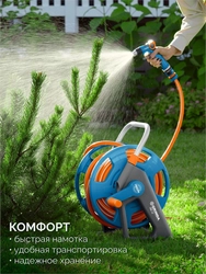GRINDA HRK-25, шланг 25м x 1/2″, поливочный набор 4 предмета, стальные опоры, катушка со шлангом в комплекте ProLine (428460) zb  428460