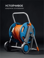 GRINDA HCK-25, шланг 25м x 1/2″, поливочный набор 4 предмета, усиленные колеса, телескопическая ручка, катушка со шлангом в комплект ProLine (428461) zb  428461