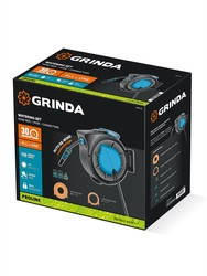 GRINDA HRA-30, шланг 30м x 1/2″, на поворотном кронштейне настенная, поливочный набор 4 предмета, катушка автоматическая со шлангом ProLine (428471) zb  428471