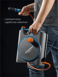 GRINDA COMPACT, шланг 10м x 5/16″ в пластиковом корпусе, поливочный набор 4 предм., соединит. шланг 1/2″х1,5м, набор поливочный мини ProLine (428480) zb  428480