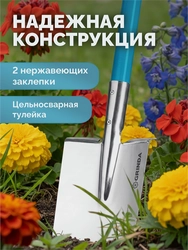 GRINDA WS-3 Лопата дамская штыковая прямоугольная, 200х170х1200мм, алюминиевый черенок, PROLine (421828) zb  421828