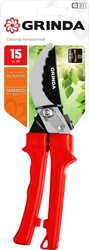 GRINDA  G-31, 200 мм, закаленные лезвия, тефлоновое покрытие, зубцы на лезвии, пластиковые рукоятки, плоскостной секатор (40210) 40210_z02
