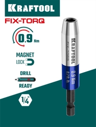 KRAFTOOL FIX-TORQ 0.9 Нм динамометрический адаптер для бит (64035-0.9) zb  64035-0.9