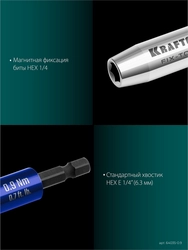 KRAFTOOL FIX-TORQ 0.9 Нм динамометрический адаптер для бит (64035-0.9) zb  64035-0.9