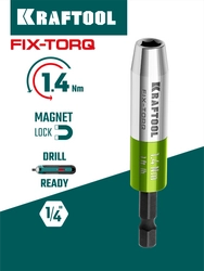 KRAFTOOL FIX-TORQ 1.4 Нм динамометрический адаптер для бит (64035-1.4) zb  64035-1.4