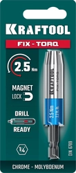 KRAFTOOL FIX-TORQ 2.5 Нм динамометрический адаптер для бит (64035-2.5) zb  64035-2.5