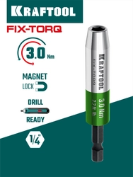 KRAFTOOL FIX-TORQ 3.0 Нм динамометрический адаптер для бит (64035-3.0) zb  64035-3.0