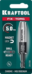 KRAFTOOL FIX-TORQ 5.0 Нм динамометрический адаптер для бит (64035-5.0) zb  64035-5.0