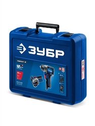 ЗУБР КОМПАКТ #5, набор: дрель-шуруповерт + мини УШМ, BRUSHLESS, 12 В, 45 Н·м, 2 АКБ тип Т7 (4 и 2 А·ч), кейс, Профессионал (DB-121-42AB) zb  db-121-42ab