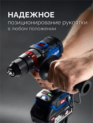 ЗУБР 20 В, 70 Н·м, 2 АКБ LMS (2 А·ч), бесщеточная ударная дрель-шуруповерт, кейс, ПРОФЕССИОНАЛ (DBS-70-22) zb  dbs-70-22
