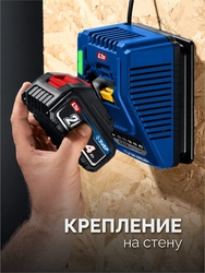 ЗУБР 20 В, 190 Н·м, 2 АКБ LMS (2 А·ч), бесщеточный ударный винтоверт, кейс, ПРОФЕССИОНАЛ (GVB-190-22) zb  gvb-190-22