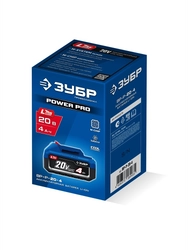 ЗУБР Power PRO, 20 В, 4.0 А·ч, аккумулятор LMS, ПРОФЕССИОНАЛ (BP-P-20-4) zb  bp-p-20-4