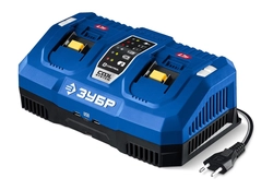ЗУБР Turbo CHARGE, 20 В, 2 порта, 2 х 9 А, зарядное устройство для LMS АКБ, ПРОФЕССИОНАЛ (TC-20-2) zb  tc-20-2
