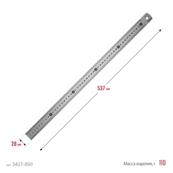 STAYER длина 0.5 м, нержавеющая линейка, Professional (3427-050) zb  3427-050_z02