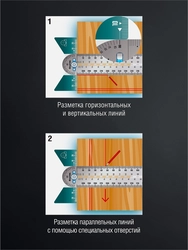 KRAFTOOL, 300 мм, высокоточная разметочная T-линейка (34403) zb  34403