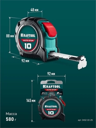 KRAFTOOL AutoStop 10м х 25мм, профессиональная рулетка с автостопом (3412-10-25) zb  3412-10-25_z01